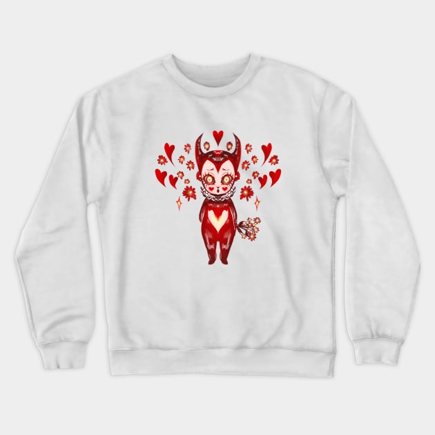 Demon in love Crewneck Sweatshirt by Inkdoski